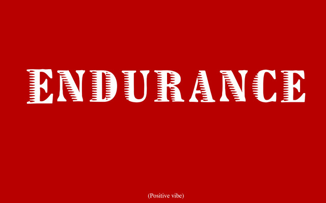 Image of the word "endurance"