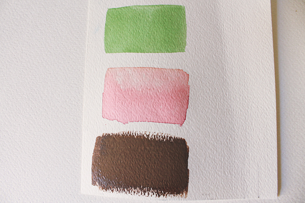 image of art paper with three color bars