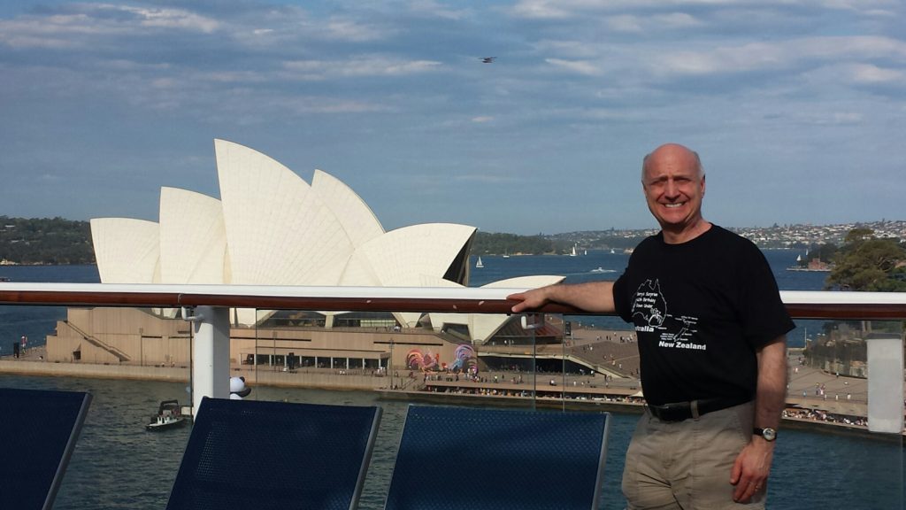 Image of Barry on the bridge overlooking the Sydney Opera House