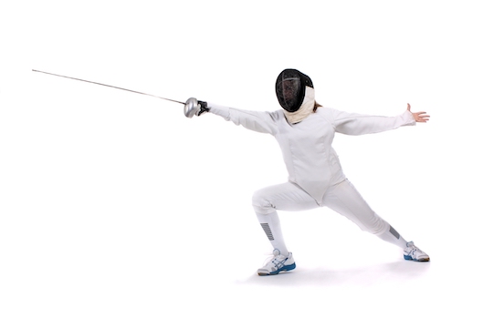 Image of a person in a fencing pose