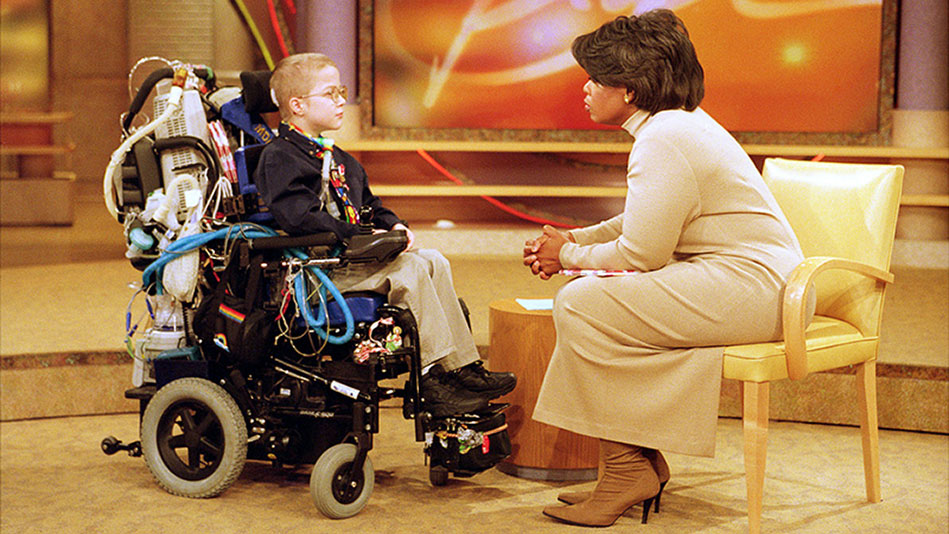 image of Mattie Stepanek with Oprah Winfrey