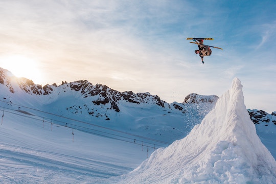 Image of a skier doing an aerial jump
