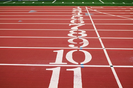 Image of a track starting line