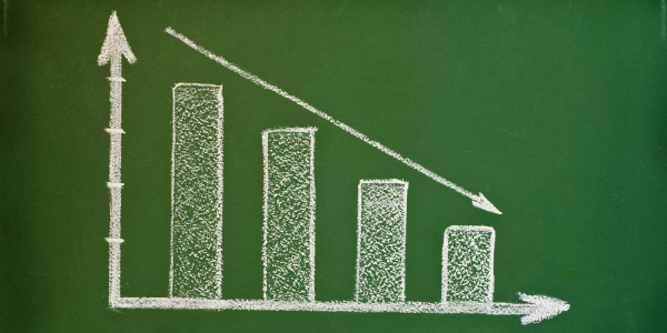 image of a downward scale