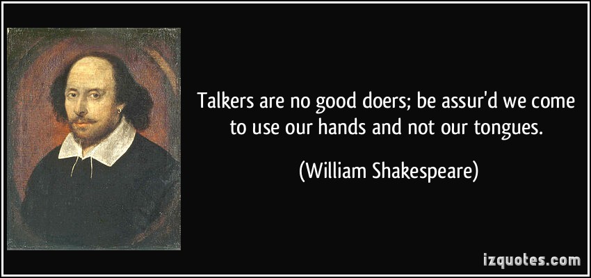 Image of Shakespeare with the quote