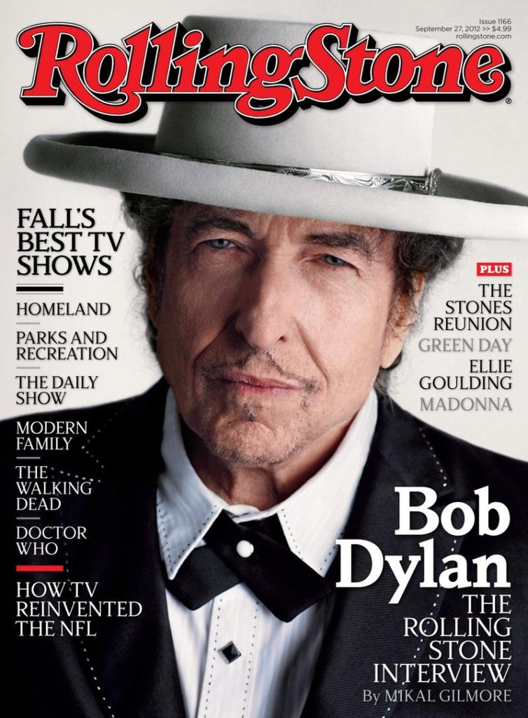 Image of Bob Dylan on the cover of Rolling Stone