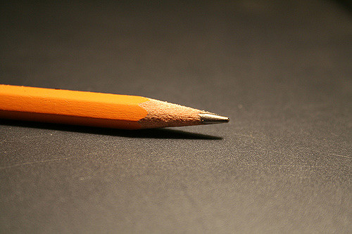 Image of a pencil on a table