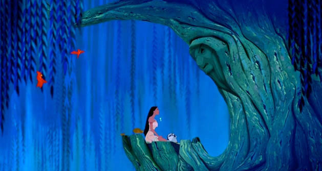 Image of Pocahontas with Grandmother Willow