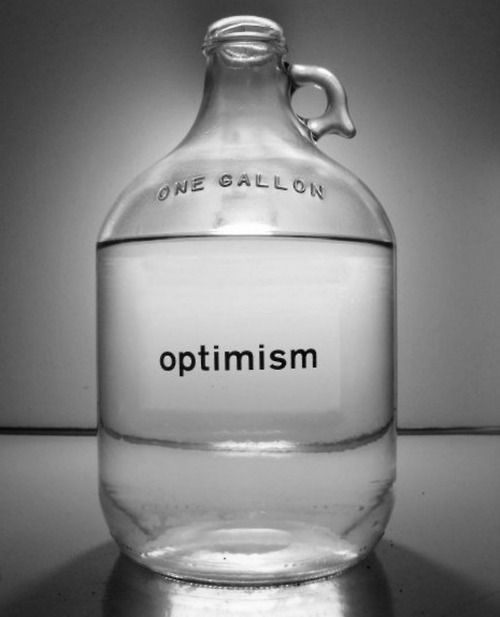 Image of a gallon jug of Optimism