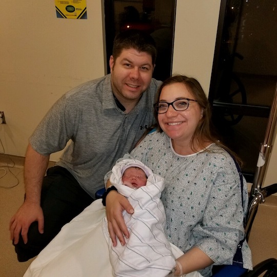 Image of Barry's Daughter, Son-in-Law, and new grandson
