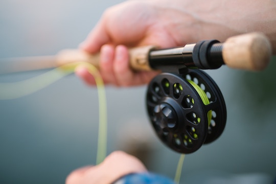 Image of hands holding a fishing rod