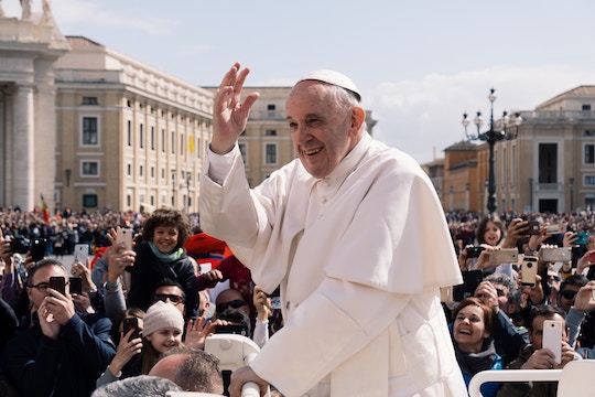 Image of Pope Francis in a crowd
