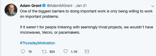 Image of Adam Grant's tweet