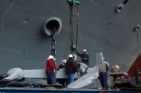 Image of the USS Nimitz anchor